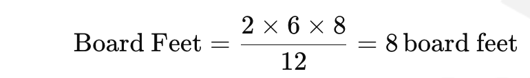 how to calculate board foot